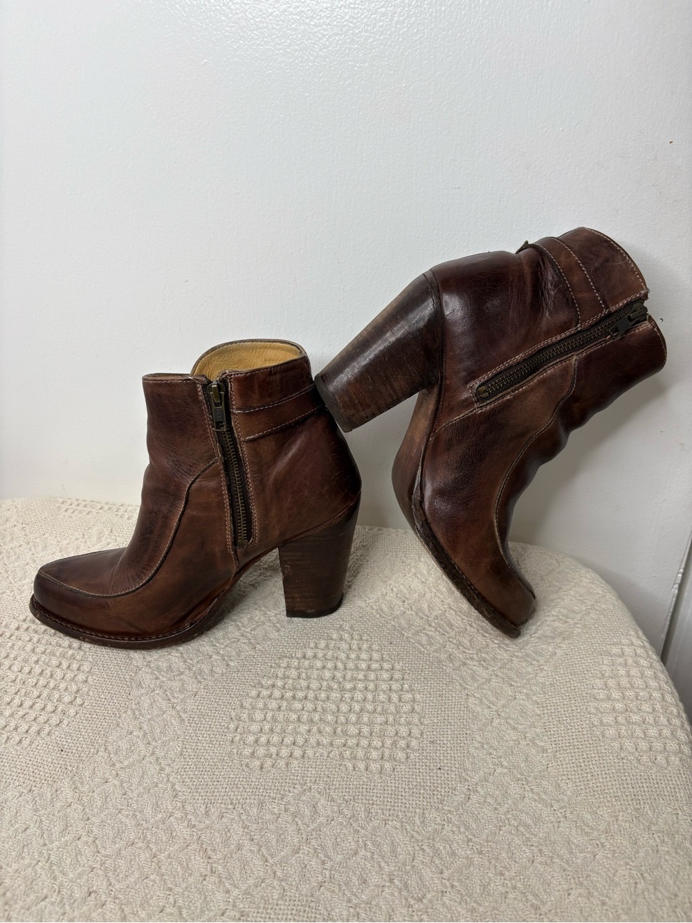 Bedstu Brown Leather Isla Ankle Boots with Buckle Detail - Picture 8 of 11